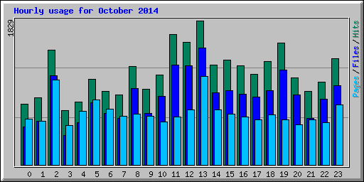 Hourly usage for October 2014