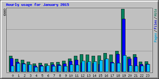 Hourly usage for January 2015