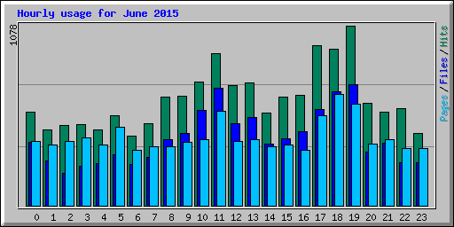 Hourly usage for June 2015