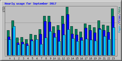 Hourly usage for September 2017