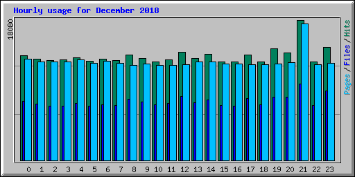 Hourly usage for December 2018