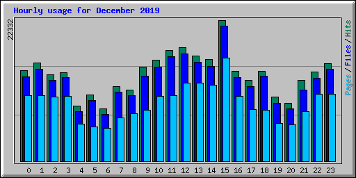 Hourly usage for December 2019