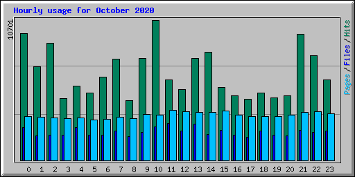 Hourly usage for October 2020