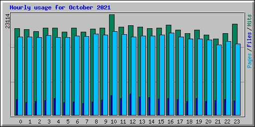 Hourly usage for October 2021