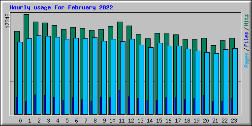 Hourly usage for February 2022