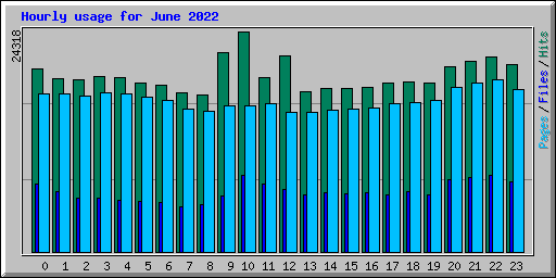 Hourly usage for June 2022