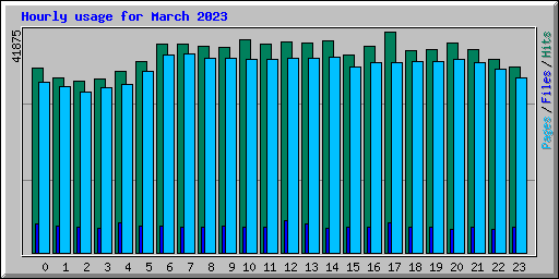 Hourly usage for March 2023