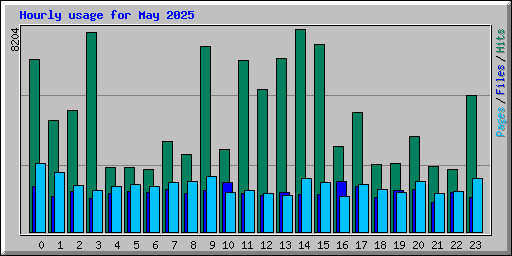 Hourly usage for May 2025