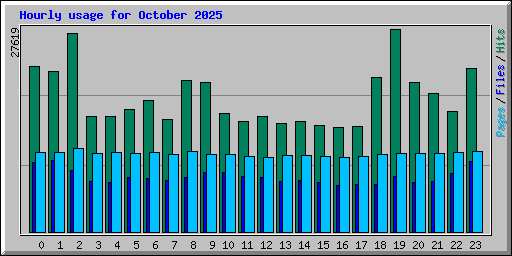 Hourly usage for October 2025